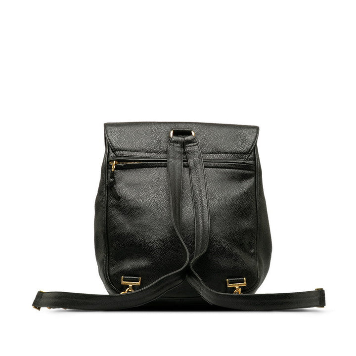 Top Quality Chanel Vintage Decacoco Cocomark Rucksack Black Caviar   CHANEL