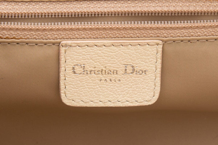 Top quality Dior Cream Monogram Canvas Trotteur Bowling Handbag