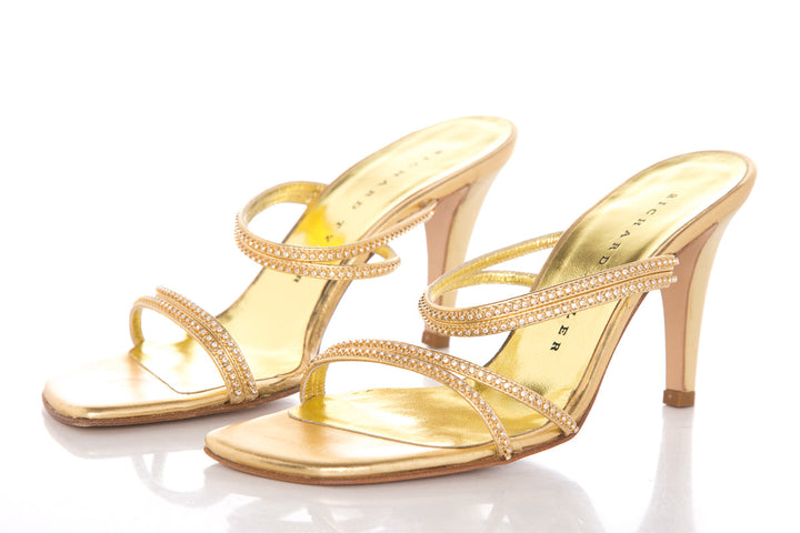 Richard Tyler Gold Heels SZ 6