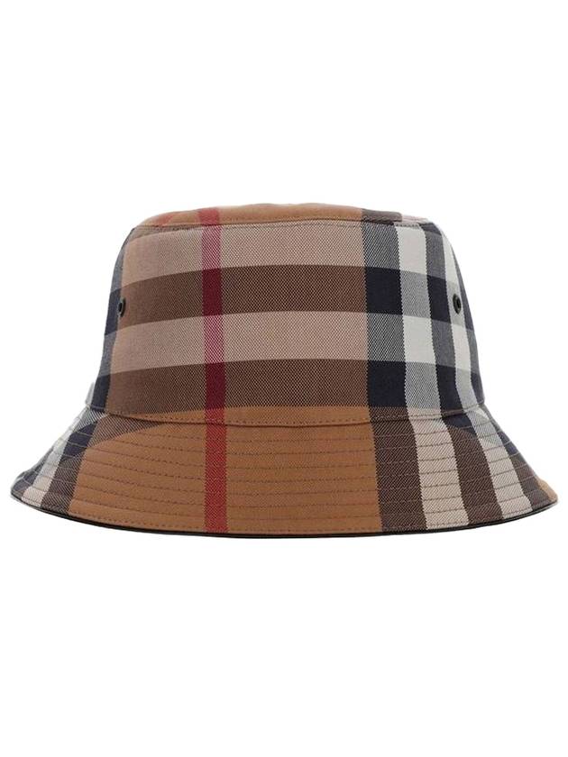 Burberry Checked Cotton Bucket Hat Brown