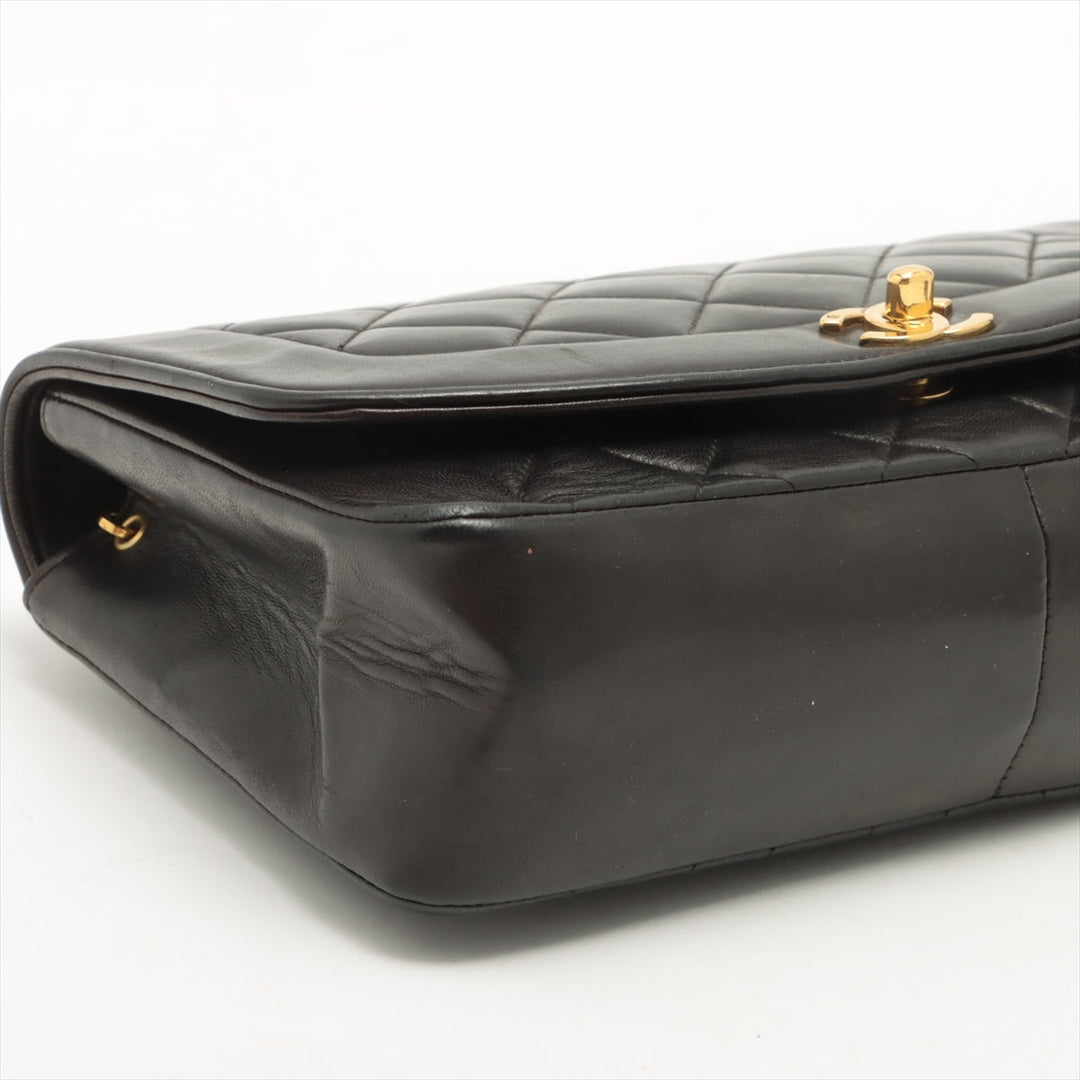 Top Quality Chanel Matrasse  Single Flap Single Chain Bag Diamond Flap Black Gold  3rd