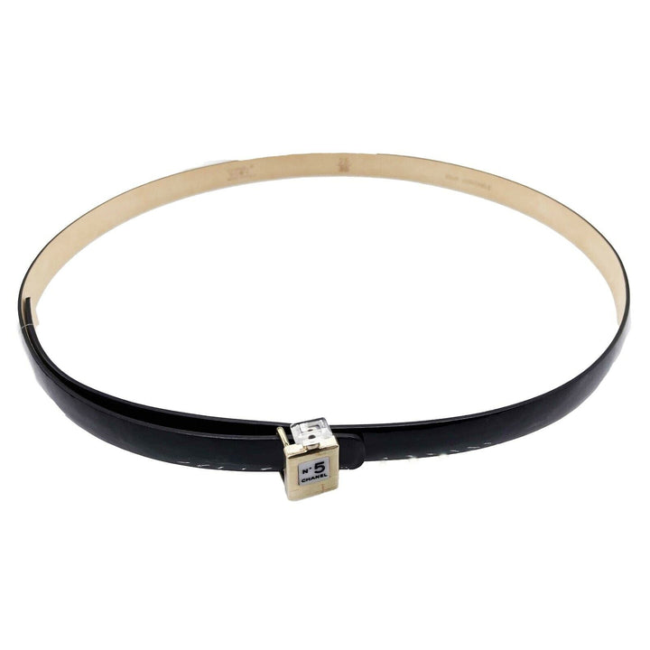 Chanel - B12 A Slim Black Belt - Perfume No.5 Bottle Buckle - 75 / 30