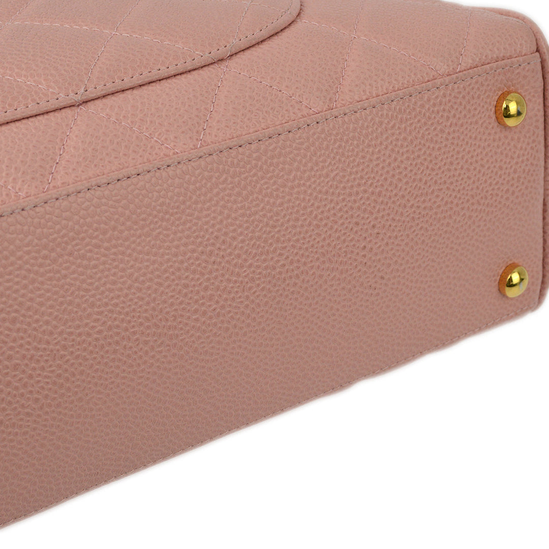 Top Quality Chanel Pink Caviar Bowling Bag 27