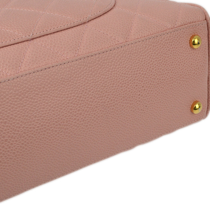 Top Quality Chanel Pink Caviar Bowling Bag 27