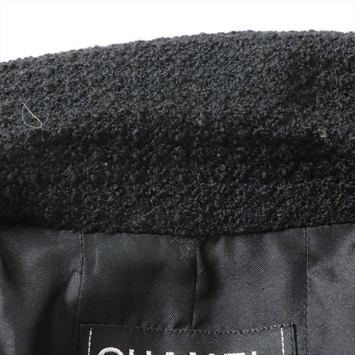 Top Quality Chanel Coconut Button 95A Wool  Nylon Jacket 38  Black P05747V04386 Twid Logo Stitching