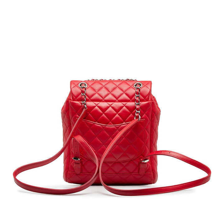 Top Quality Chanel Matrases Coco Rucksack Backpack Red Silver   Chanel