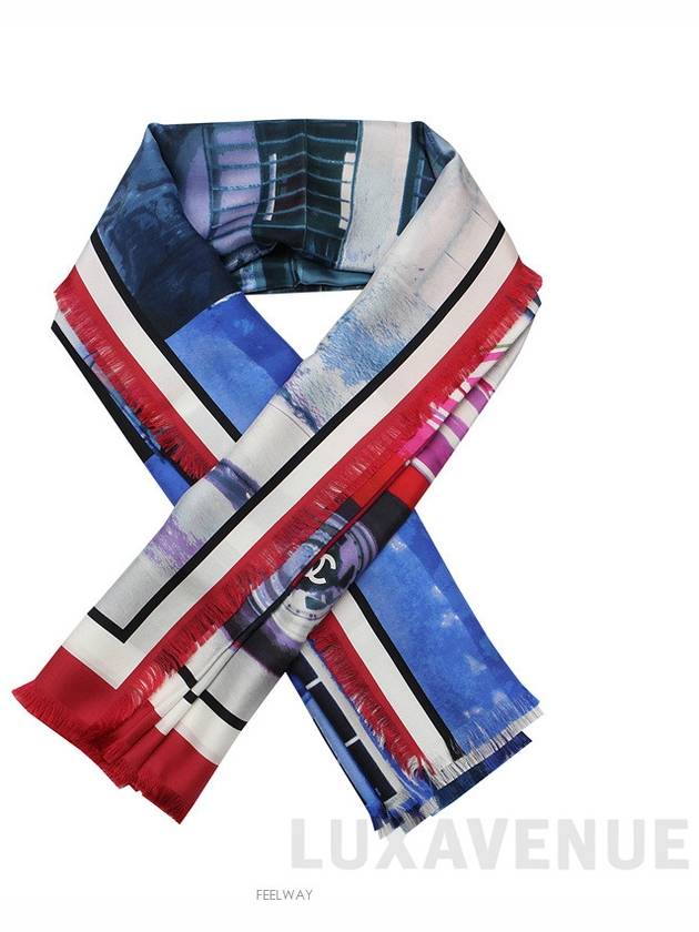 cruise cuba havana silk scarf shawl muffler red car Chanel