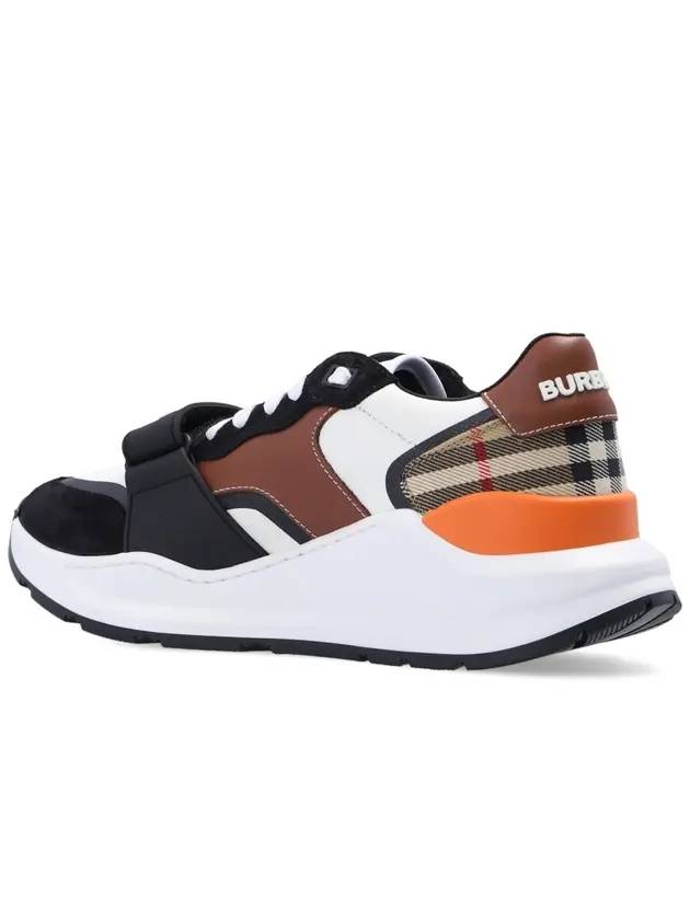 Burberry Logo Strap Vintage Check Low-Top Sneakers Brown