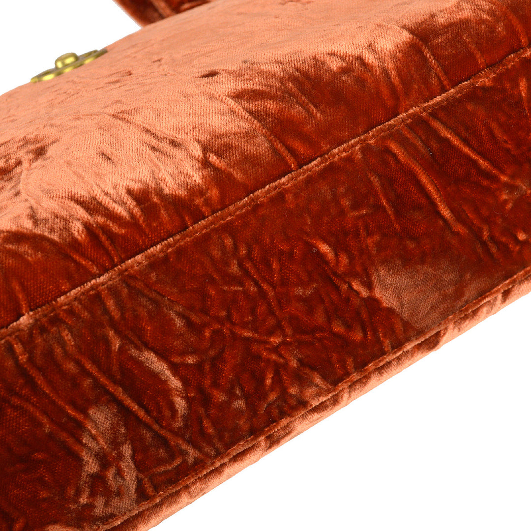 Top Quality Chanel 1997-1999 Brown Velvet Handbag