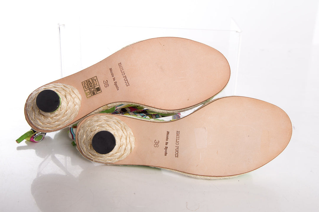 Emilio Pucci Multi Wrap Sandals SZ 36