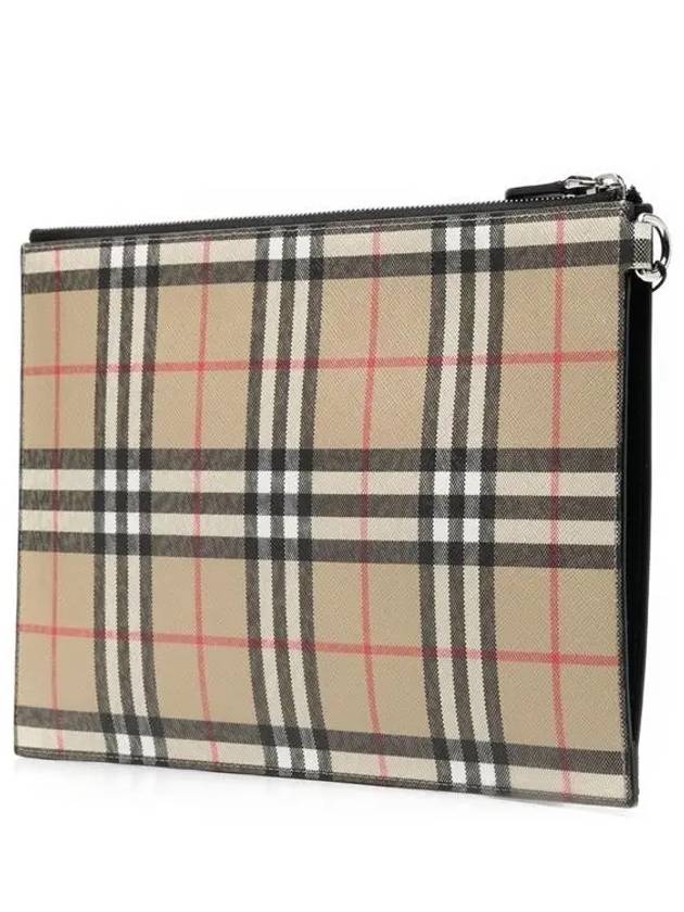 Burberry Vintage Check Clutch Bag Beige