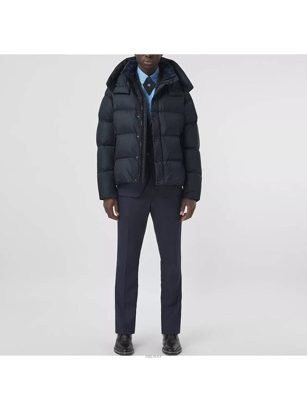 Burberry Detachable Sleeve Hooded Padding Navy