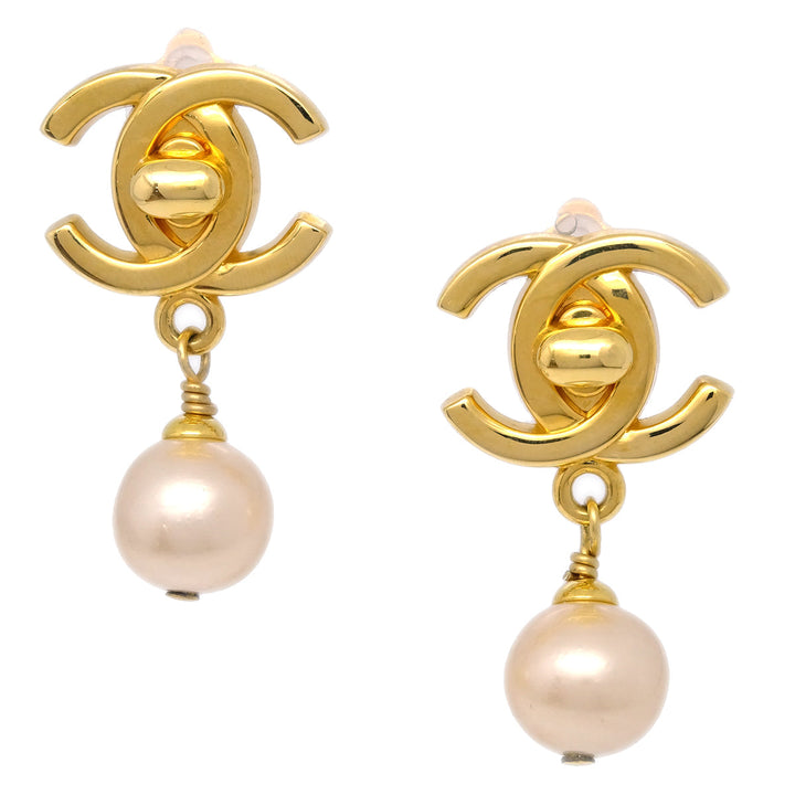 Top Quality Chanel Artificial Pearl Dangle Earrings 97P