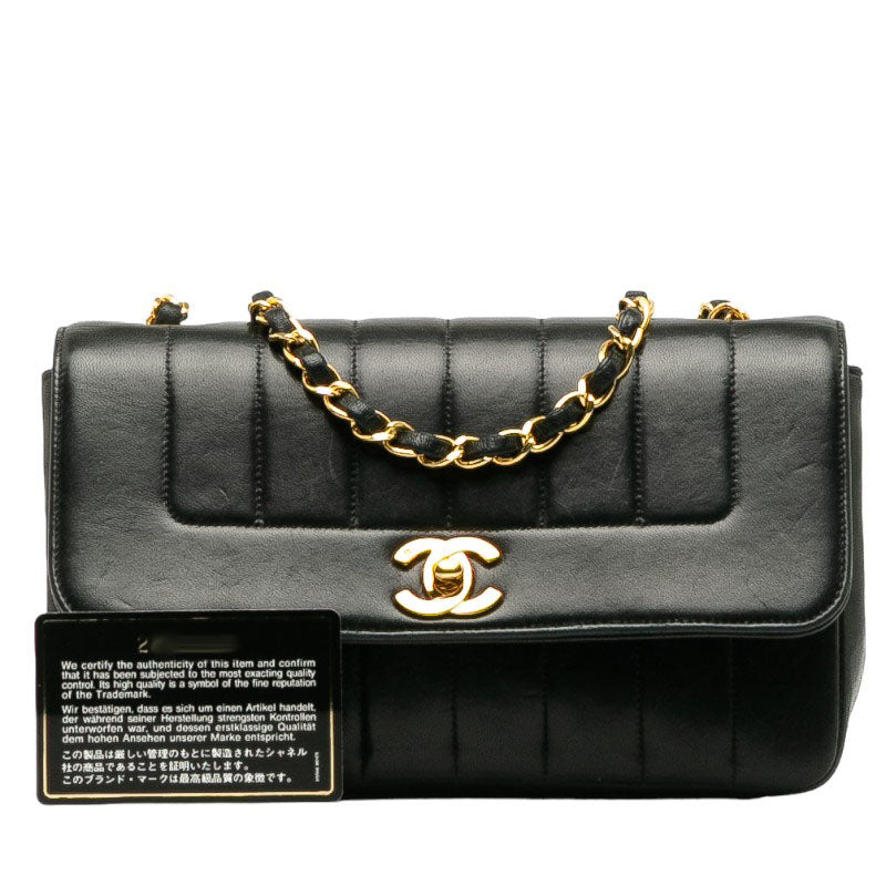 Top Quality Chanel Top Quality Chanel Mademoiselle Shoulder Bag Ram Skin Black