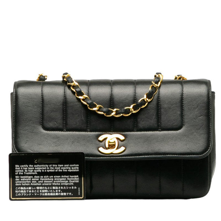 Top Quality Chanel Top Quality Chanel Mademoiselle Shoulder Bag Ram Skin Black