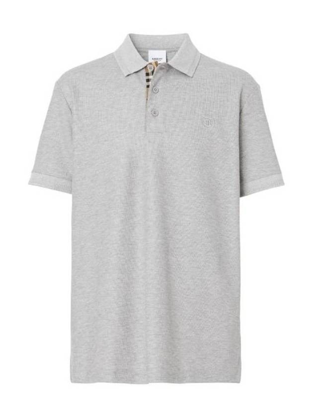 Burberry Men's Monogram Logo Polo Shirt Grey
