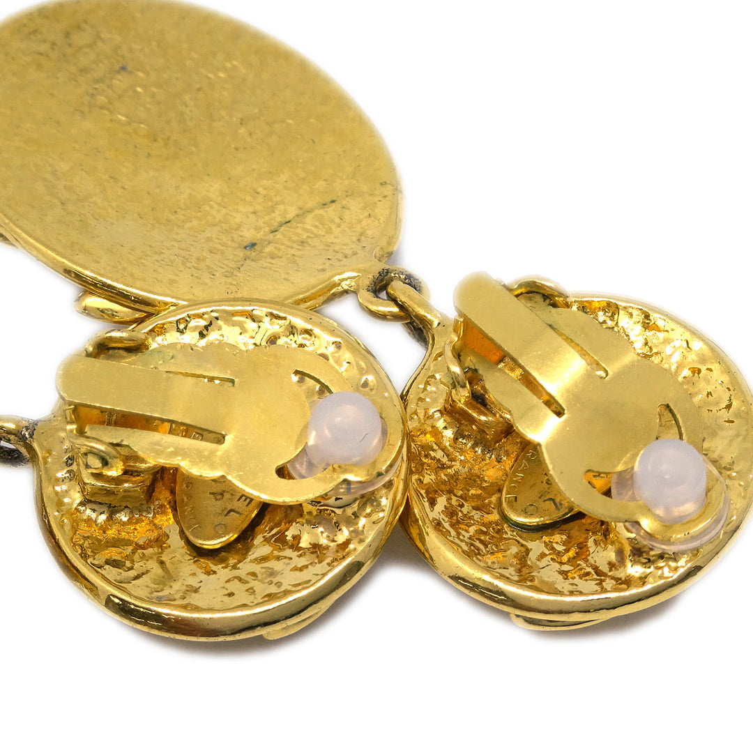 Top Quality Chanel Dangle Earrings Gold Clip-On 94P