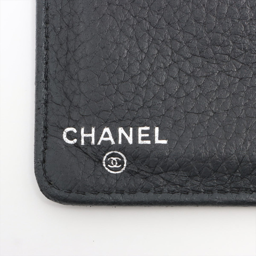 Top Quality Chanel Coco Leather Wallet Black Silver Gold   Race Up Race Up