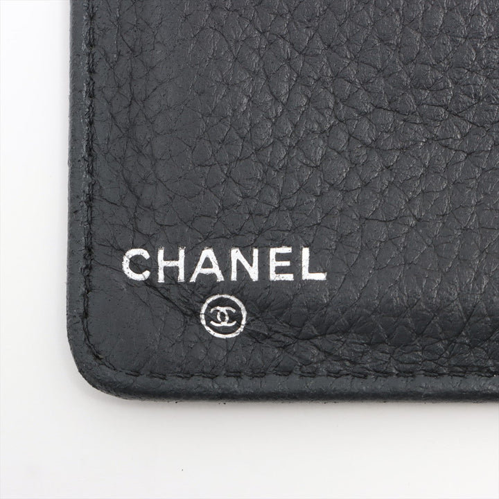 Top Quality Chanel Coco Leather Wallet Black Silver Gold   Race Up Race Up