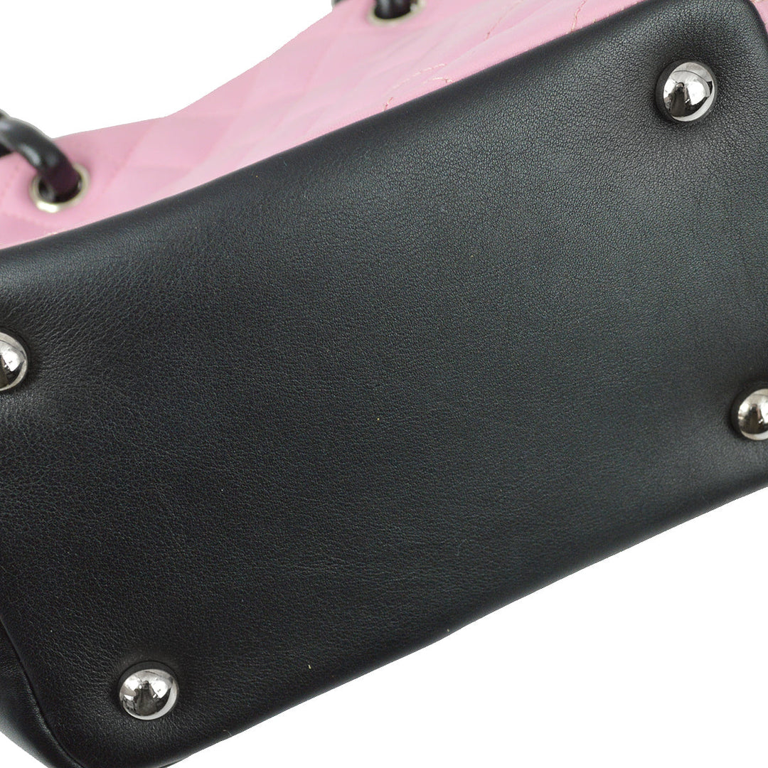 Top Quality Chanel Pink Calfskin Cambon Ligne Tote Handbag