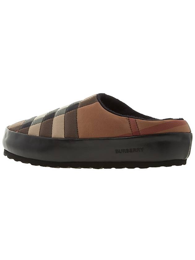 Burberry House Check Flat Slippers Brown