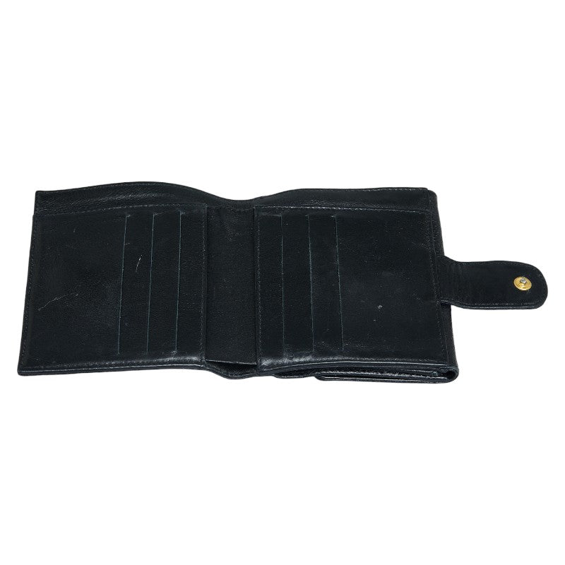 Top Quality Chanel Coco Double Fed Wallet Compact Wallet Black Leather  Chanel