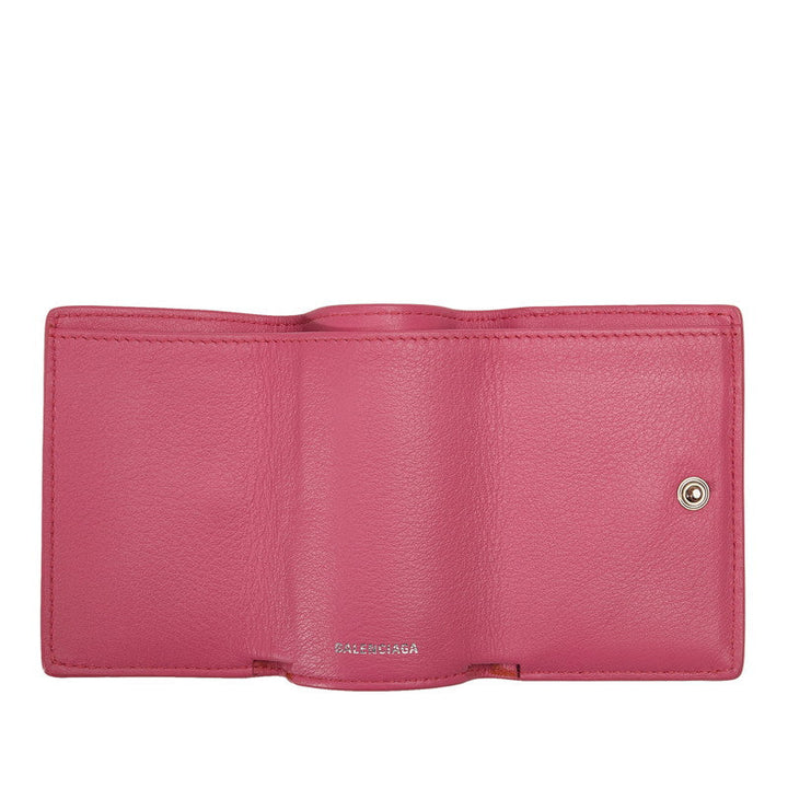 Top Quality Balenciaga Mini Paper Wallet Leather Pink