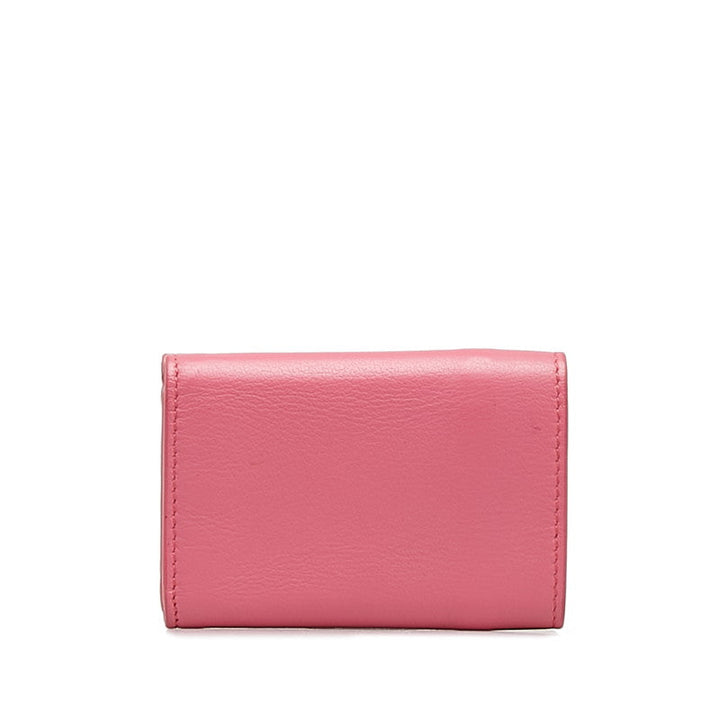 Top Quality Balenciaga Mini Paper Wallet Leather Pink