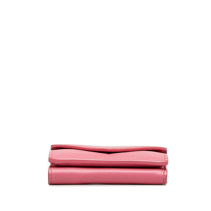 Top Quality Balenciaga Mini Paper Wallet Leather Pink