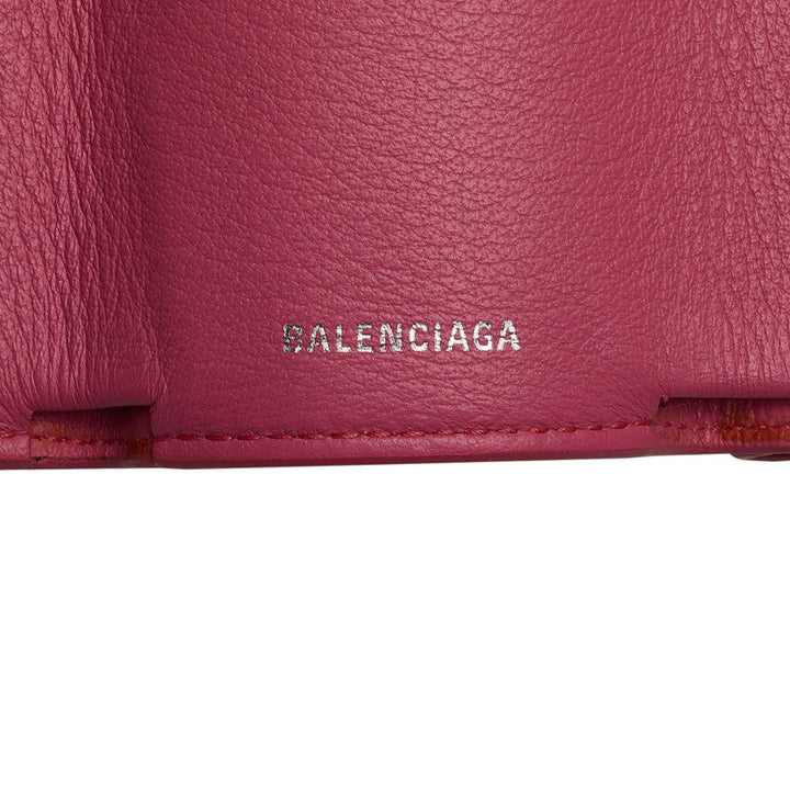 Top Quality Balenciaga Mini Paper Wallet Leather Pink
