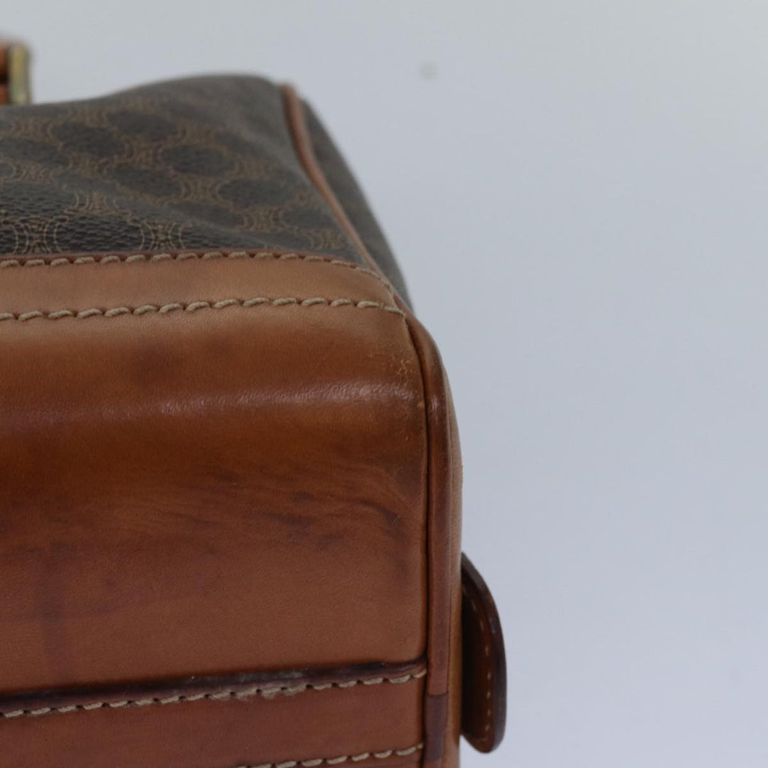Celine Macadam Canvas Hand Bag Brown Auth 80058
