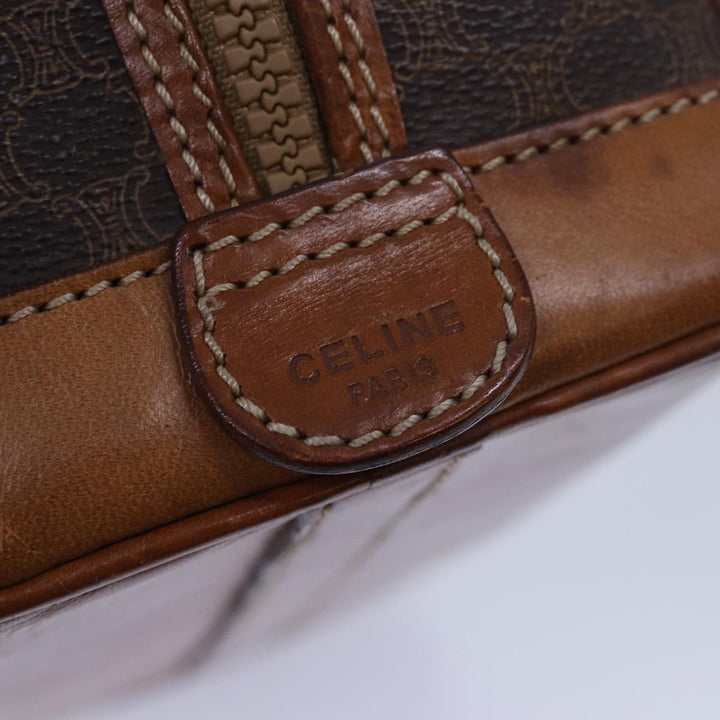 Celine Macadam Canvas Hand Bag Brown Auth 80058
