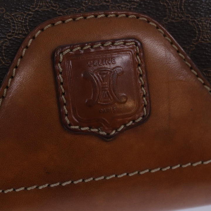 Celine Macadam Canvas Hand Bag Brown Auth 80058