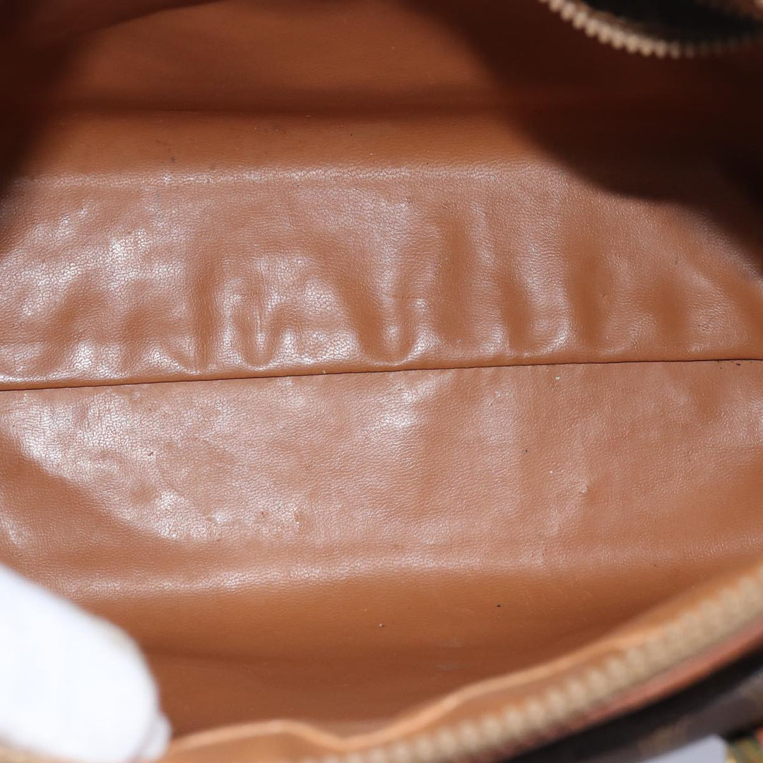 Celine Macadam Canvas Hand Bag Brown Auth 80058