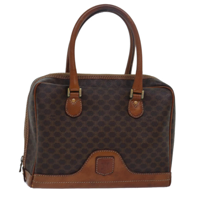 Celine Macadam Canvas Hand Bag Brown Auth 80058