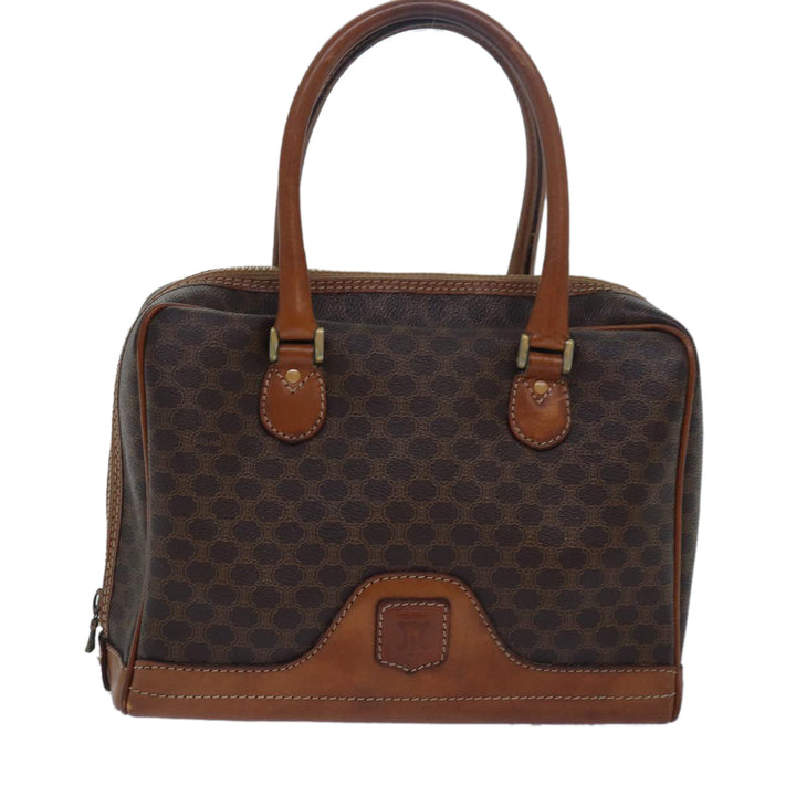 Celine Macadam Canvas Hand Bag Brown Auth 80058