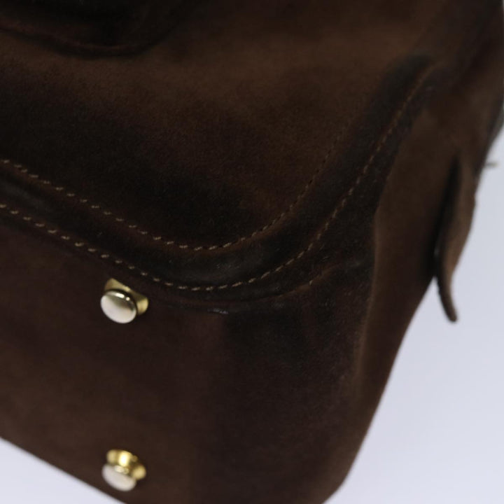 Celine Hand Bag Suede Brown  80059