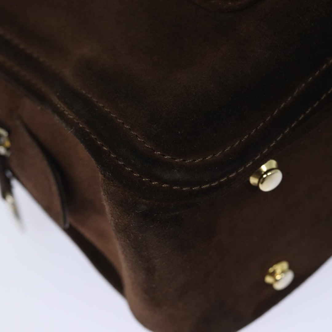 Celine Hand Bag Suede Brown  80059