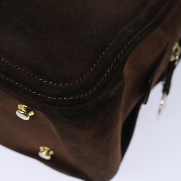 Celine Hand Bag Suede Brown  80059