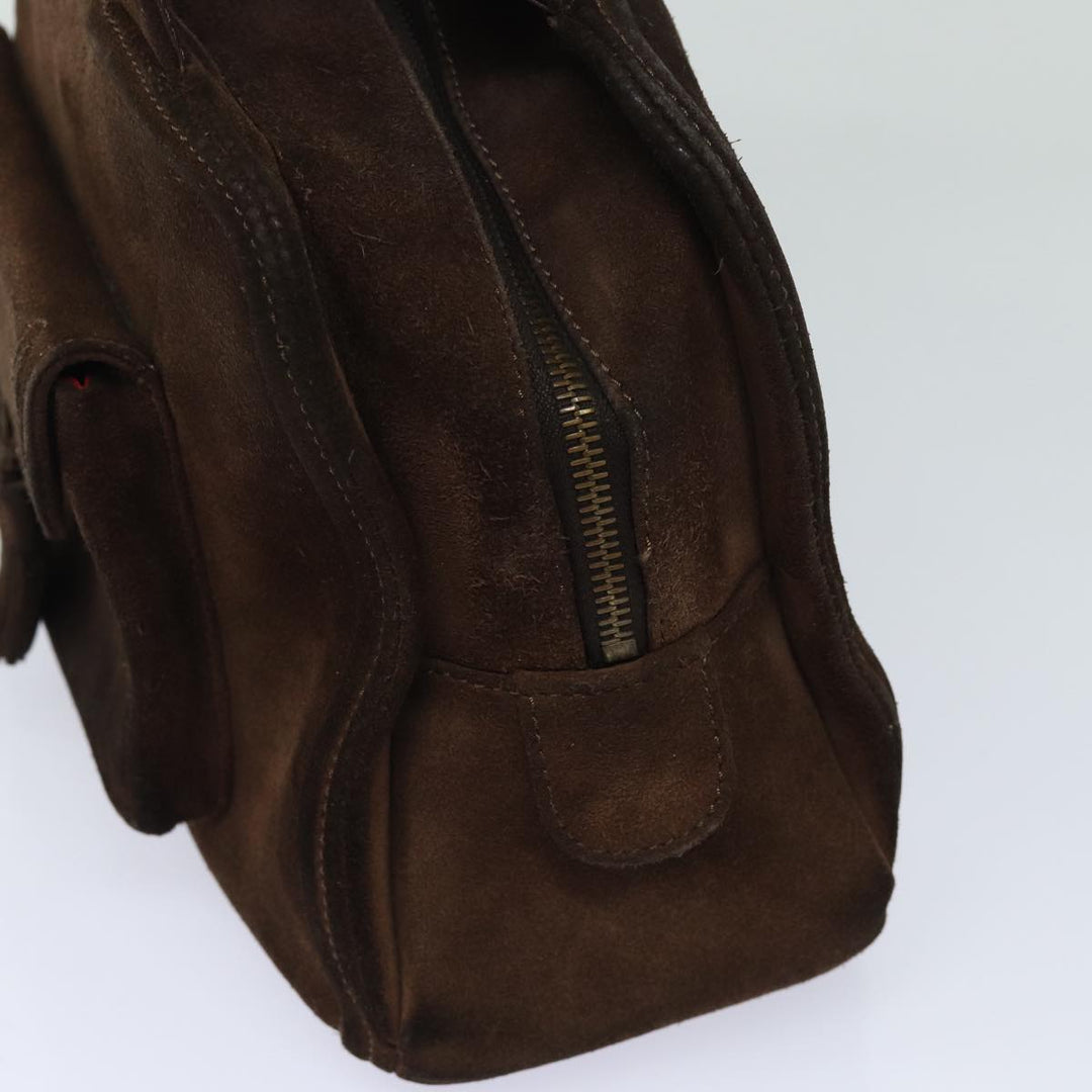 Celine Hand Bag Suede Brown  80059
