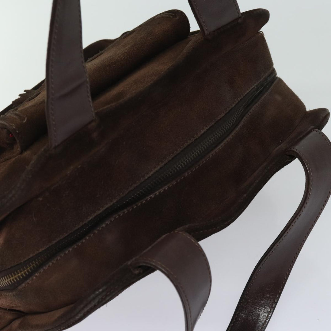 Celine Hand Bag Suede Brown  80059