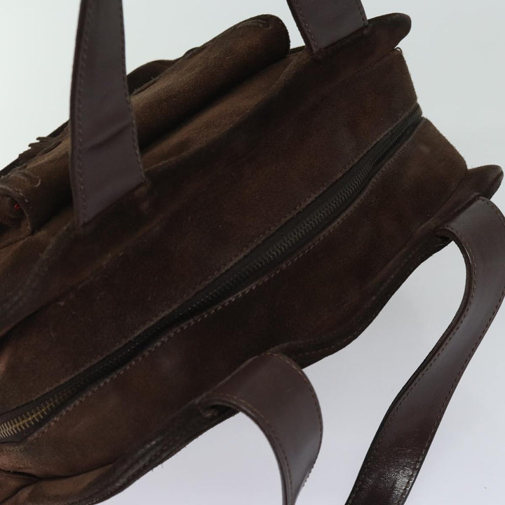 Celine Hand Bag Suede Brown  80059