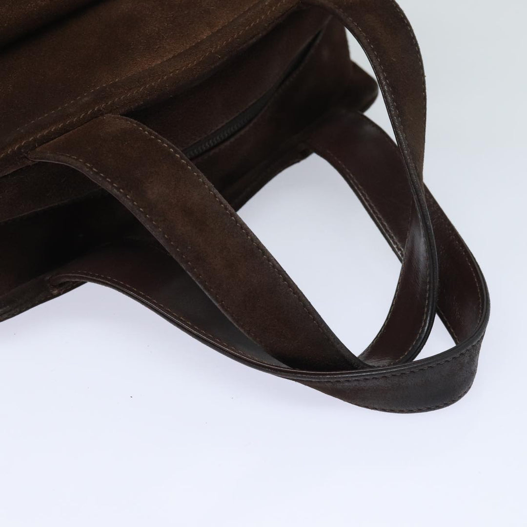 Celine Hand Bag Suede Brown  80059