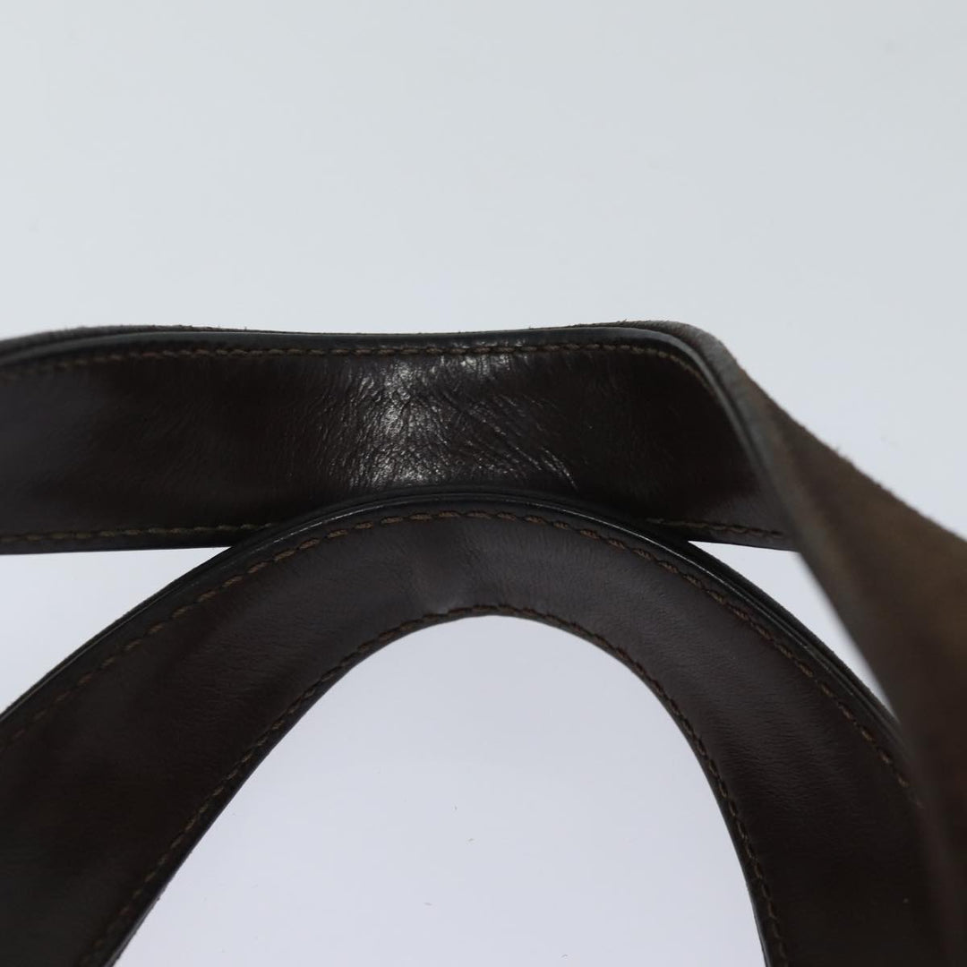 Celine Hand Bag Suede Brown  80059
