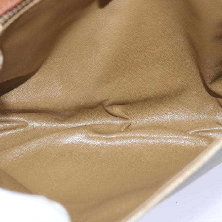 Celine Macadam Canvas Shoulder Bag Beige Auth 80064