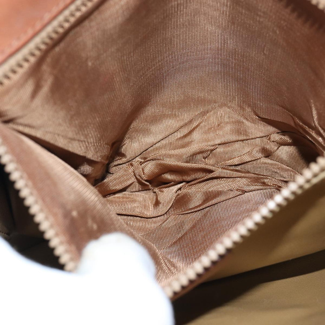 Celine Macadam Canvas Shoulder Bag Beige Auth 80064