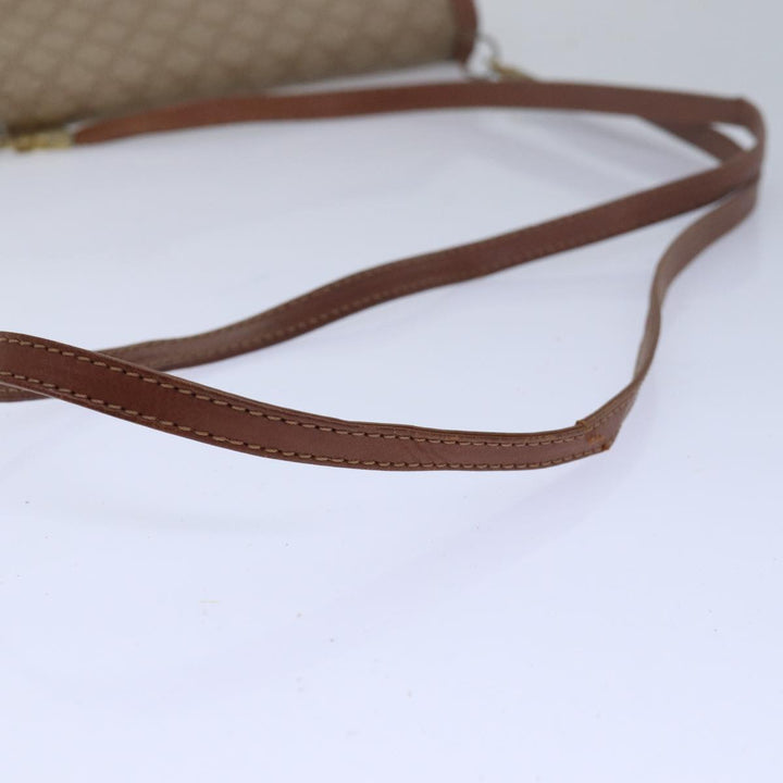 Celine Macadam Canvas Shoulder Bag Beige Auth 80064
