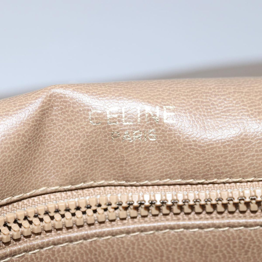 Celine Macadam Canvas Shoulder Bag Beige Auth 80065
