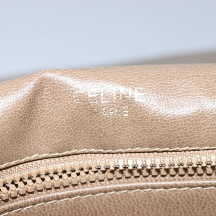 Celine Macadam Canvas Shoulder Bag Beige Auth 80065