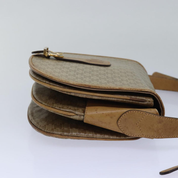 Celine Macadam Canvas Shoulder Bag Beige Auth 80065